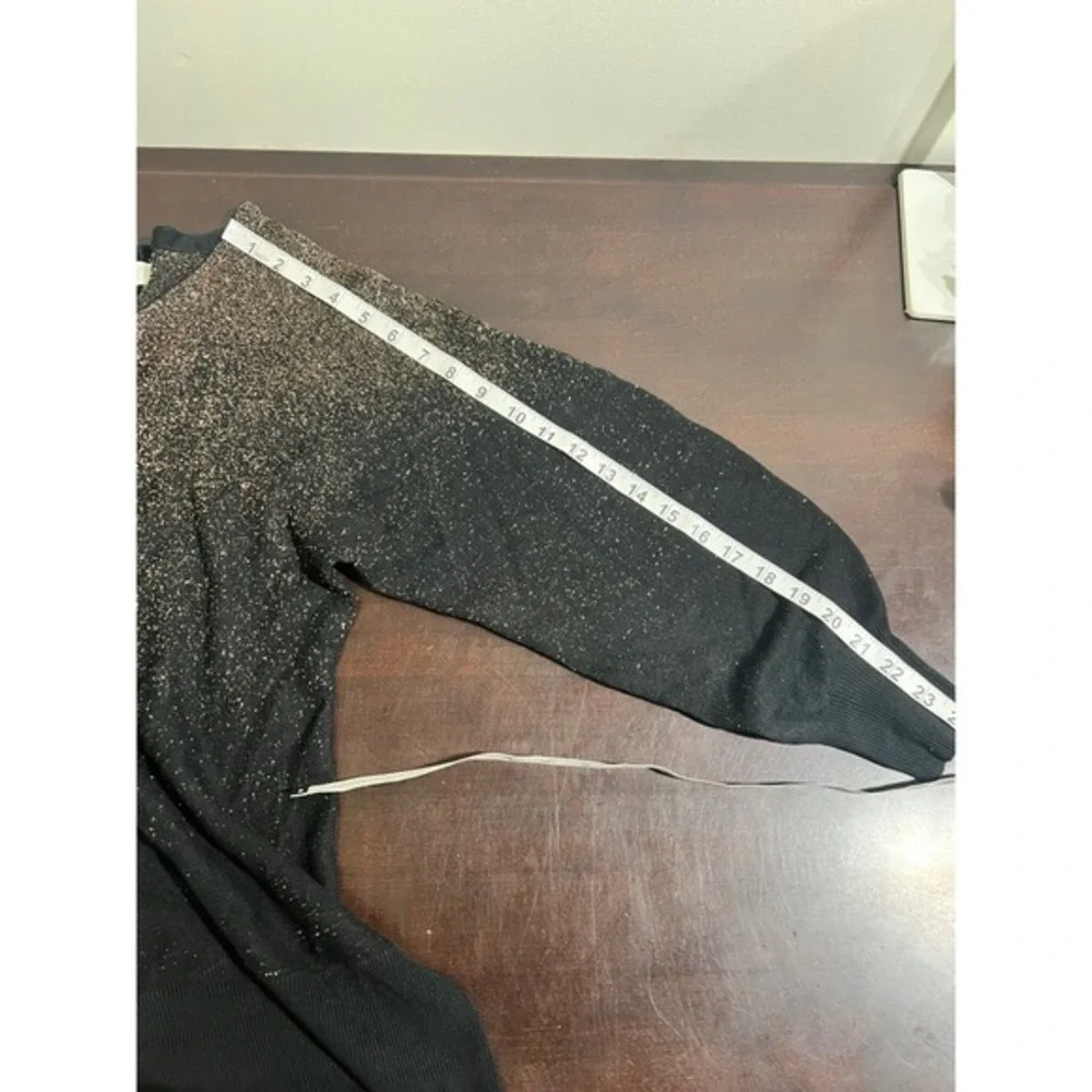 NWT APRICOT Women's Black Glitter‎ Ombre Sparkle Knit Sweater Size S